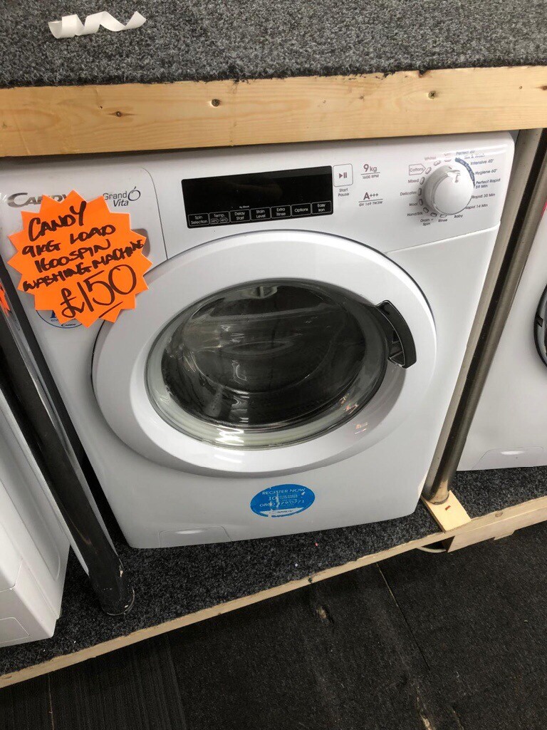 Candy 9kg washer machine 1600 spin white in Barnsley, South Yorkshire