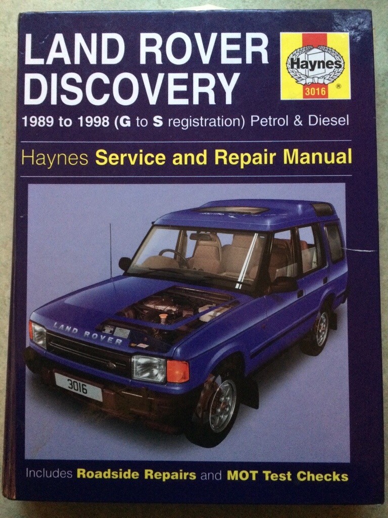 Haynes Manual for Land Rover Discovery 2 (G to S reg)