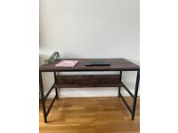 Industrial Computer Desk w/Storage Shelf Home Office Laptop Study Writing Workstation Table