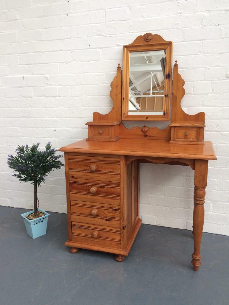 Solid pine dressing table & mirror in Morley, West Yorkshire Gumtree