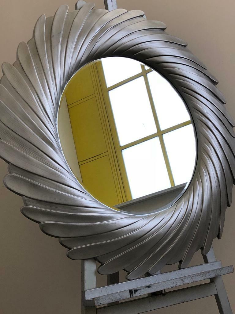LARGE ROUND SILVER MIRROR in Brighton, East Sussex Gumtree