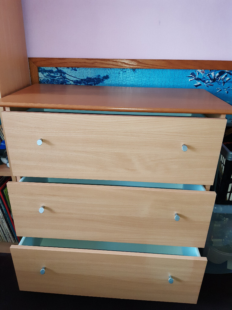 Chest of drawers & 2 matching bedside in Ferndown, Dorset