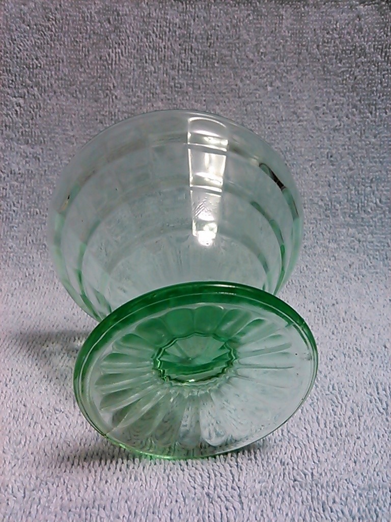 Vintage Green Depression Glass Dessert Cup