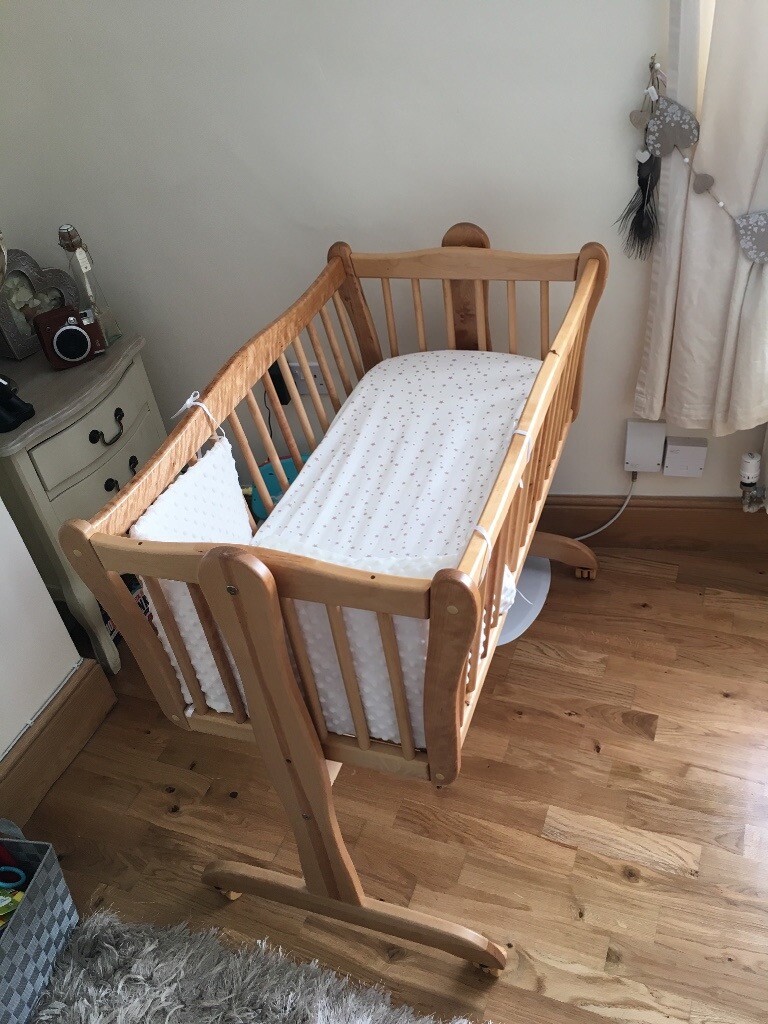 Swinging crib with mattress | in Swansea | Gumtree