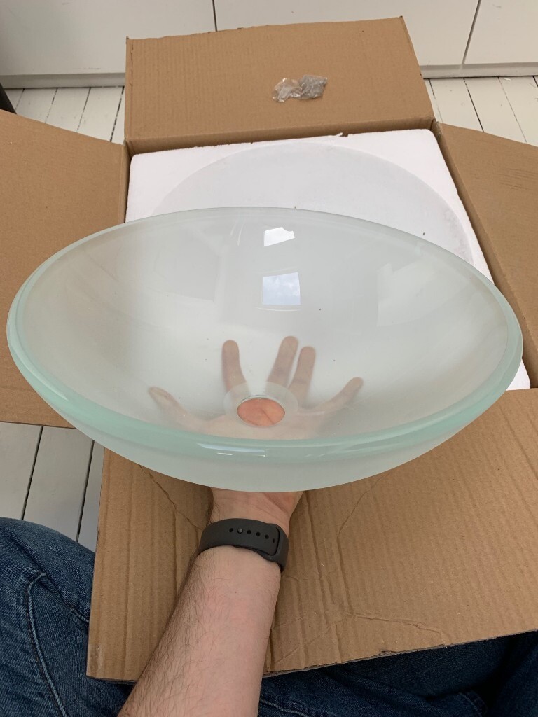 Cooke Lewis Drina Glass Countertop Basin Brand New In