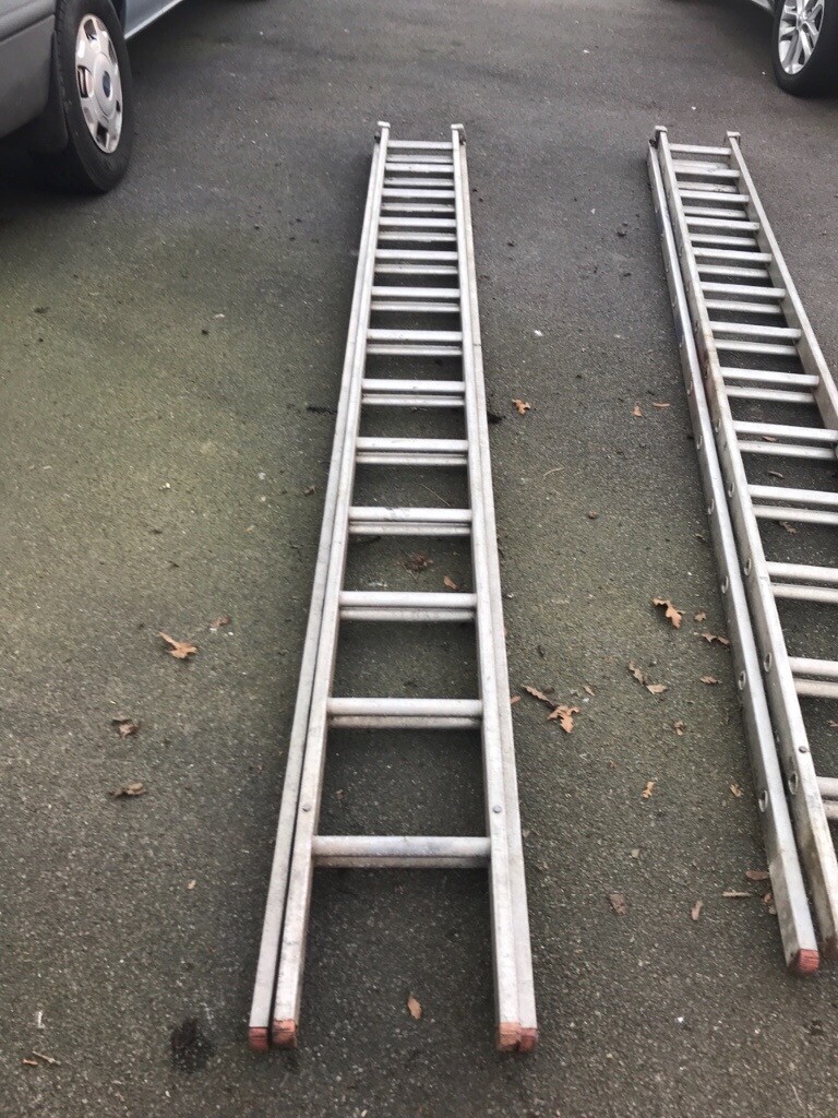 Ladders 13 rungs closed 3.2M open over 5M £15 each for Quick Sale
