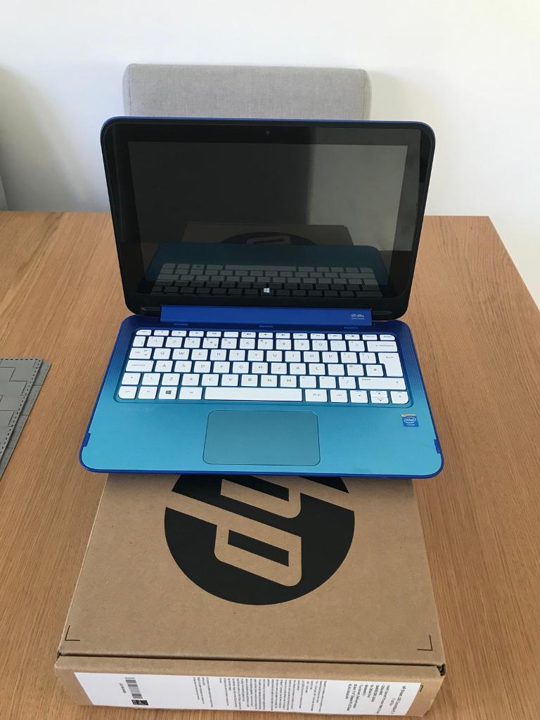 Blue hp convertible laptop. Keyboard and touchscreen in Billericay
