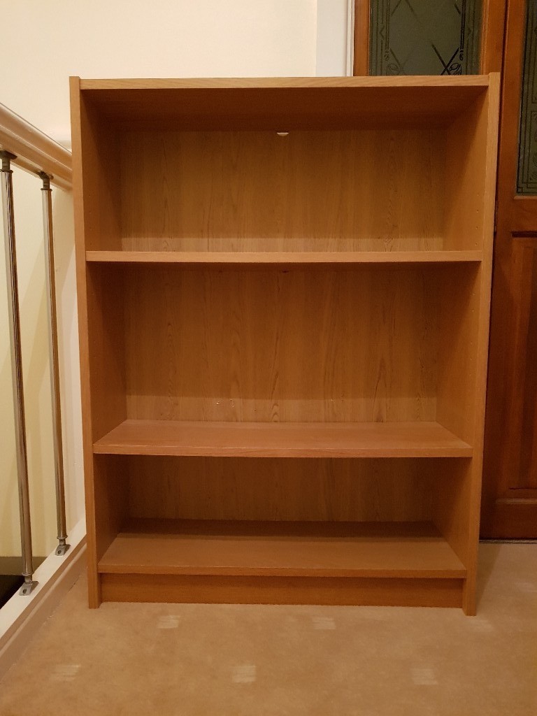 Light oak effect bookcase 800mm wide by 1000mm high in Barry, Vale