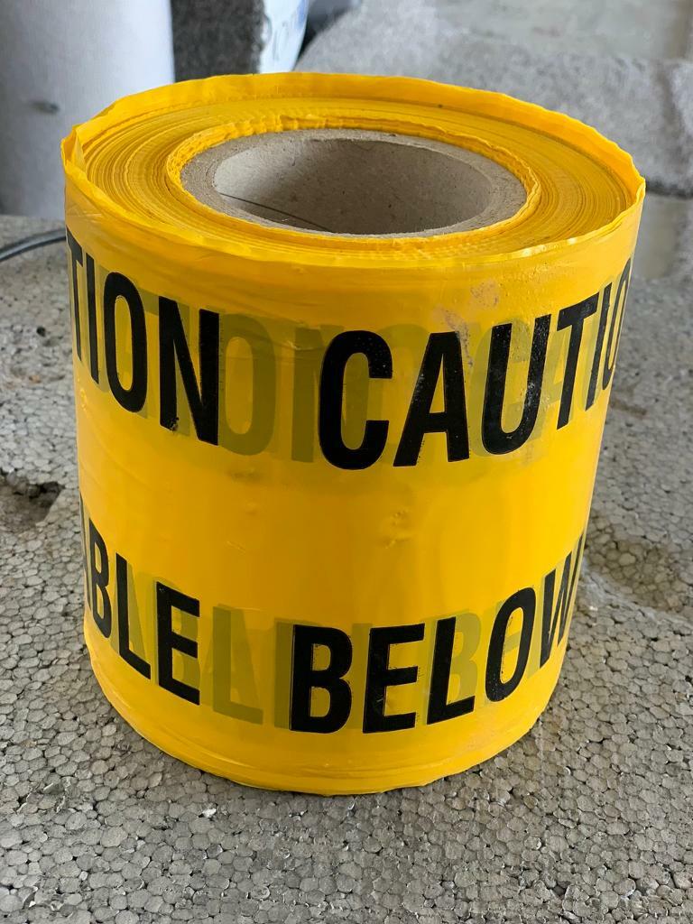 Caution Underground Warning Tape Electric Cable Below 150mm x 365M in