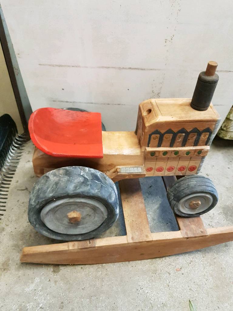 CHILDS WOODEN ROCKING TRACTOR in Gorseinon, Swansea Gumtree