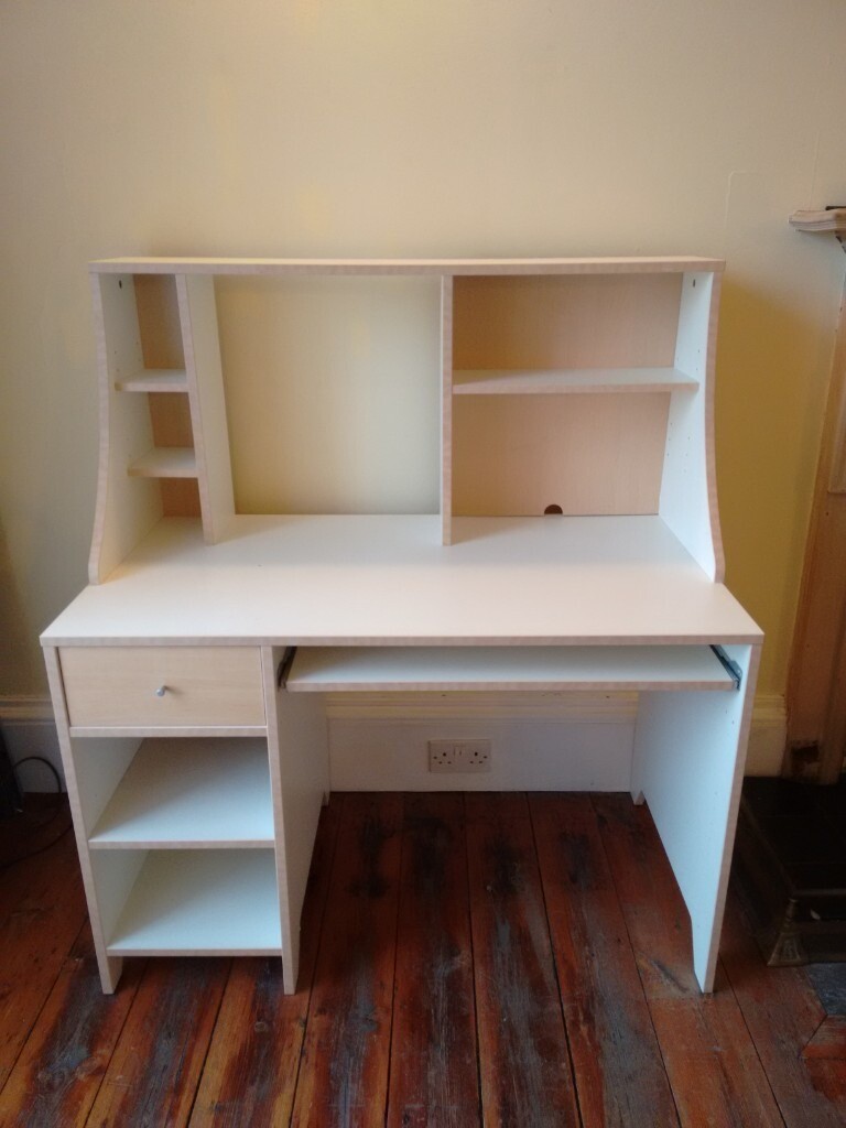Ikea Computer Desk Pull Out Keyboard Drawer And Upper And Lower