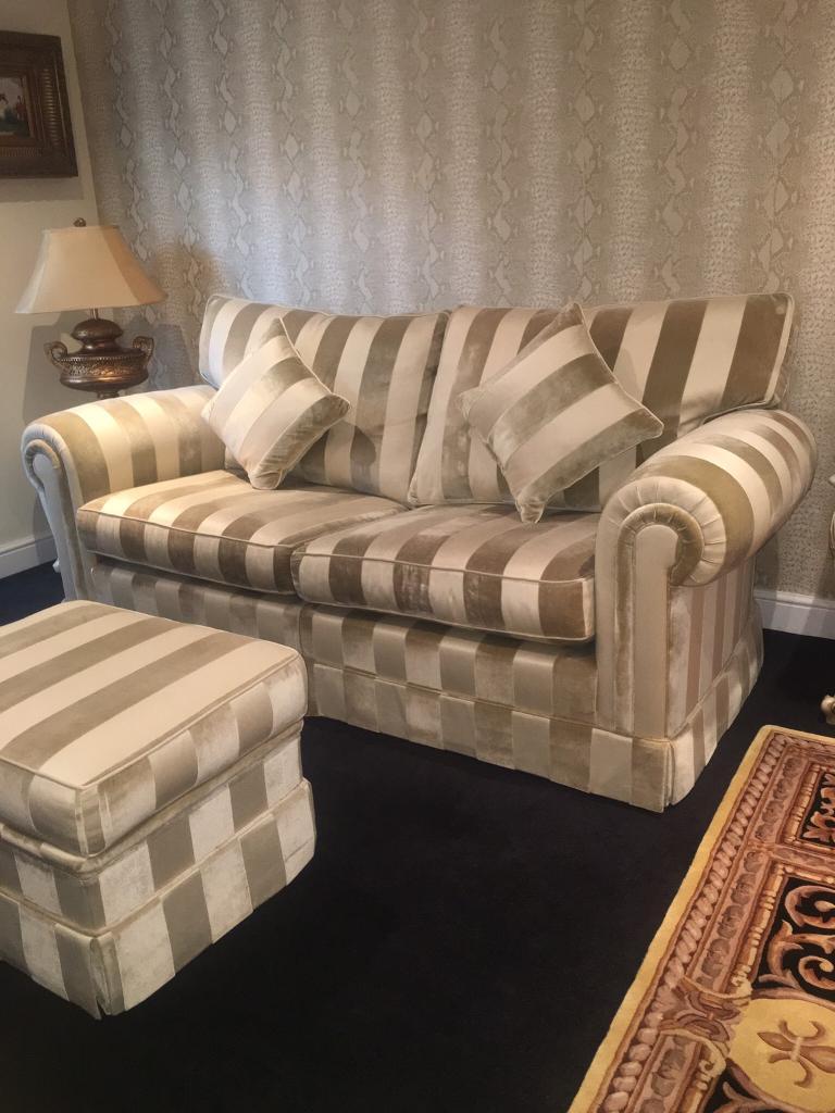 Duresta Waldorf 3 Piece Suite 2X 2.5 Seater Sofa & storage footstool