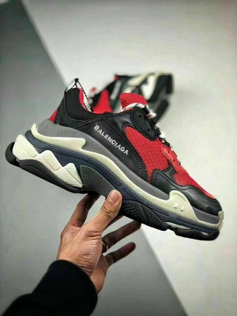 READY STOCK BALENCIAGA TRIPLE S BLACK RED Shopee