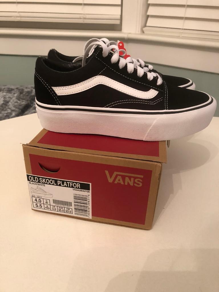 Womens/girls vans old skool platform size 3 in Knightswood, Glasgow