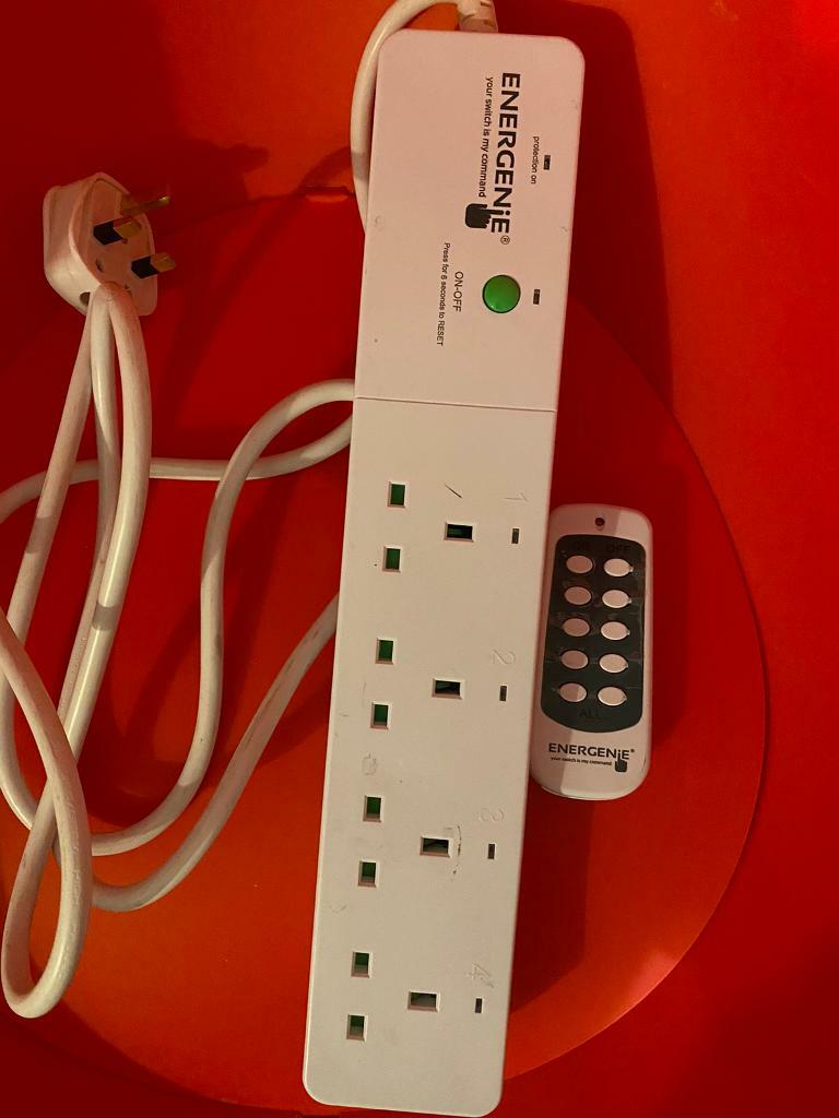 ENERGENIE ECO 4 Way Gang C REMOTE CONTROL SOCKETS Extension Lead