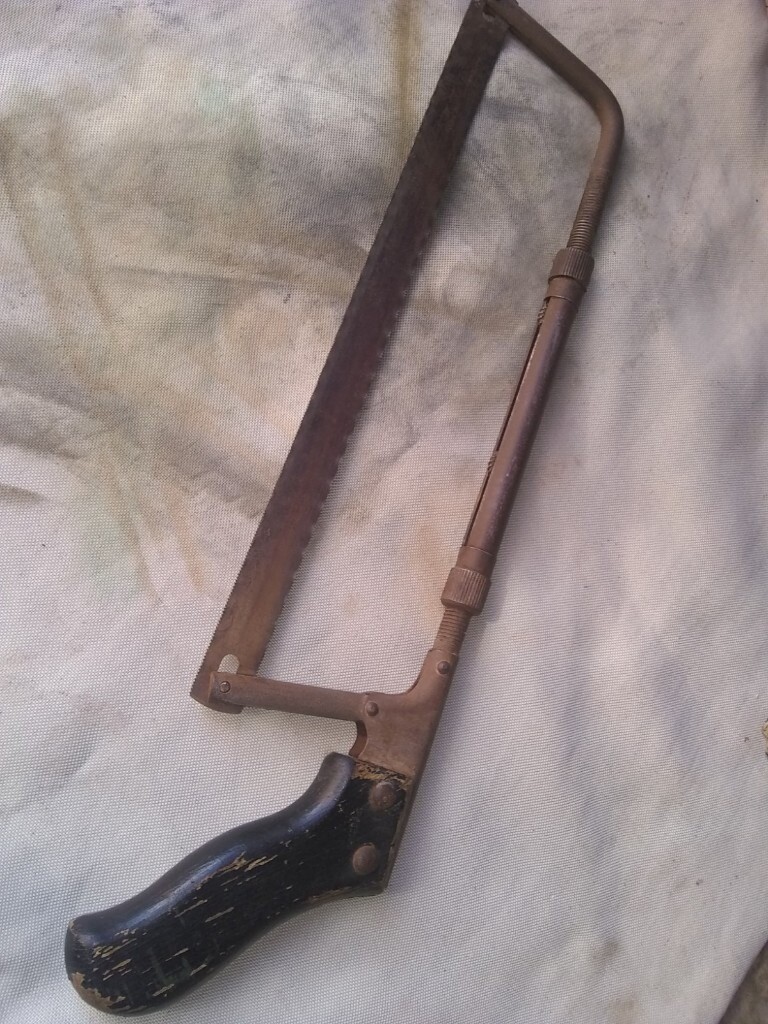 Unusual 12" Vintage Hacksaw Saw with Wooden Handle in Hucclecote
