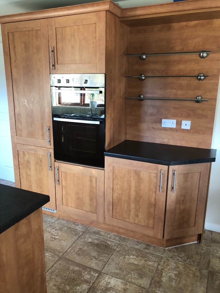 Cherry wooden fitted kitchen units in Falkirk Gumtree