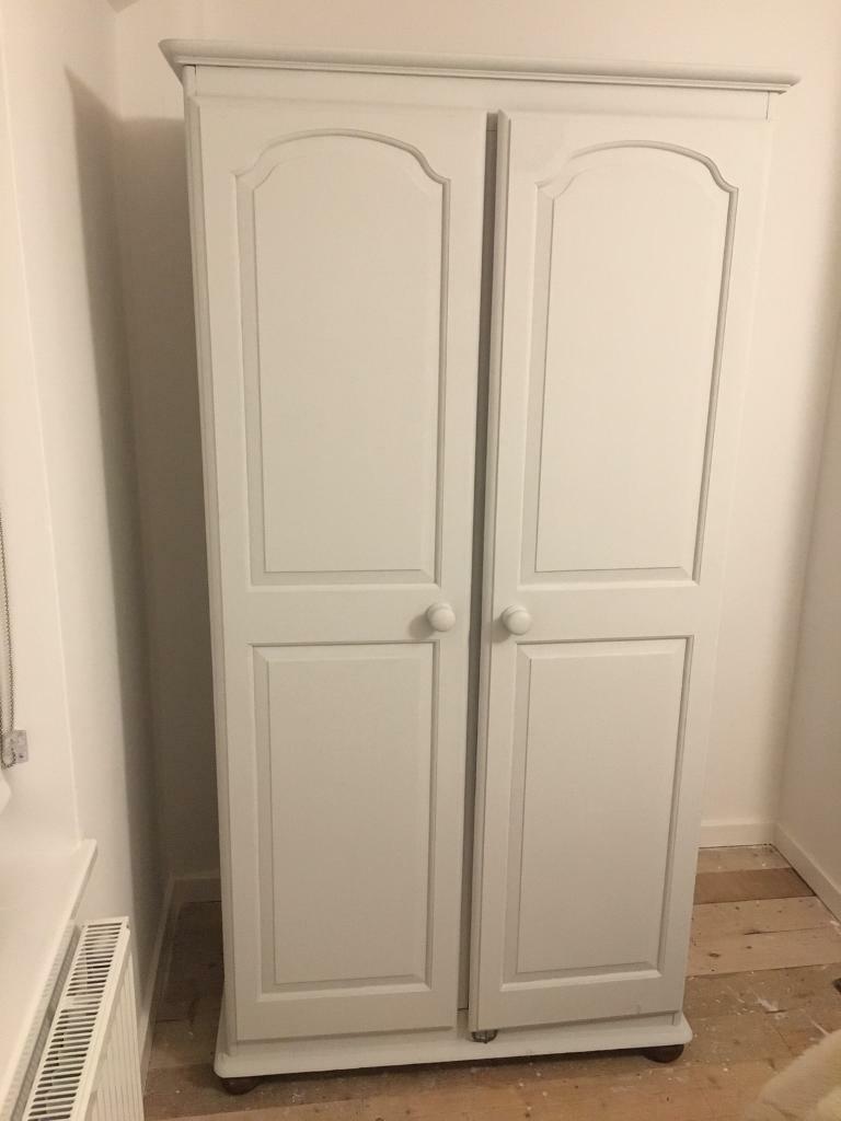 Pine Wardrobe Painted Winter Grey Exterior In Welwyn Garden City