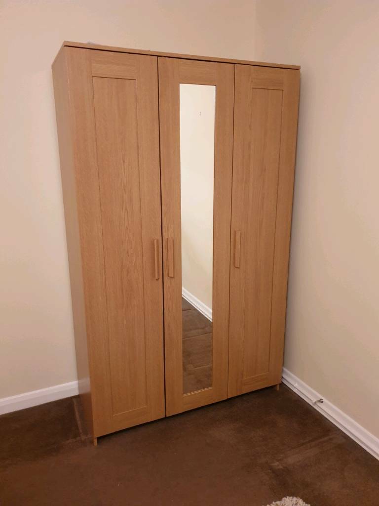 Brimnes IKEA 3 door Oak effect wardrobe.. 4 months old !! in