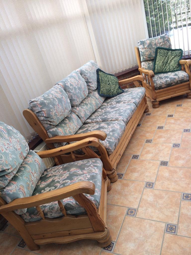 Wooden Sun Lounge Suite in Horncastle, Lincolnshire Gumtree