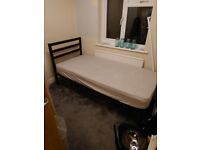 Single bed frame and matress