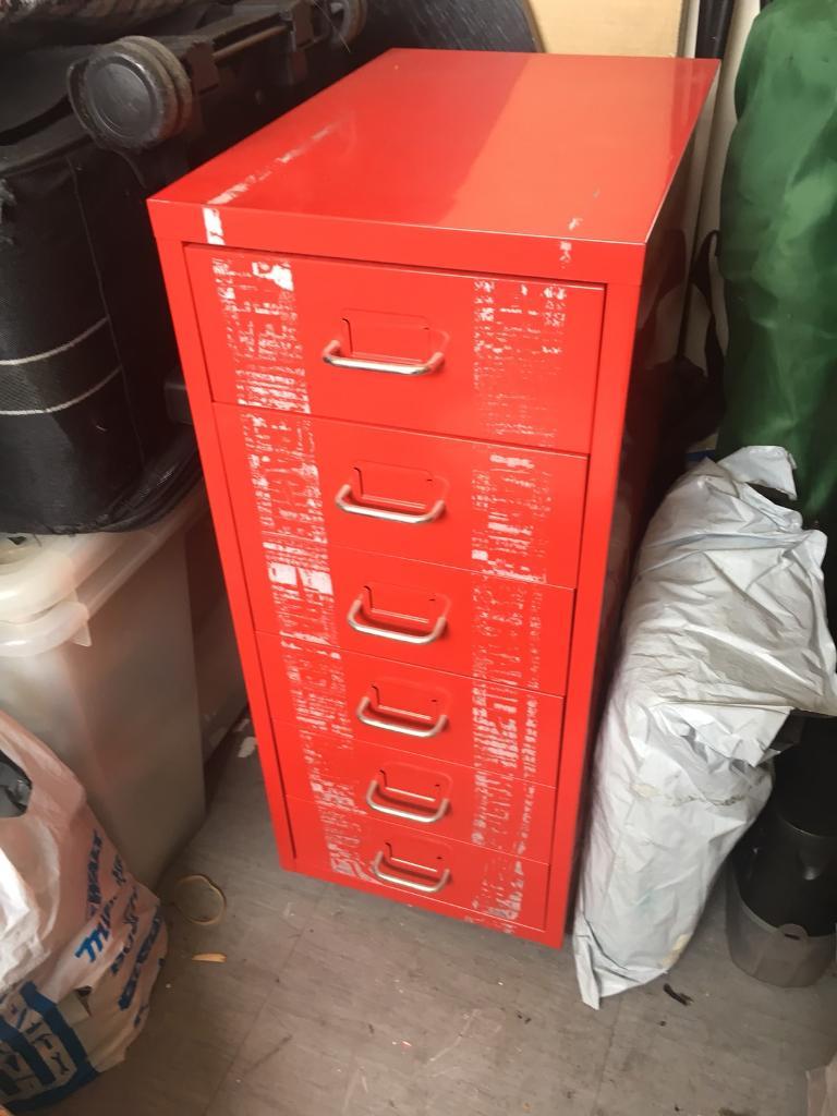 Ikea Helmer Red Drawer Unit With Wheels In Kings Cross London