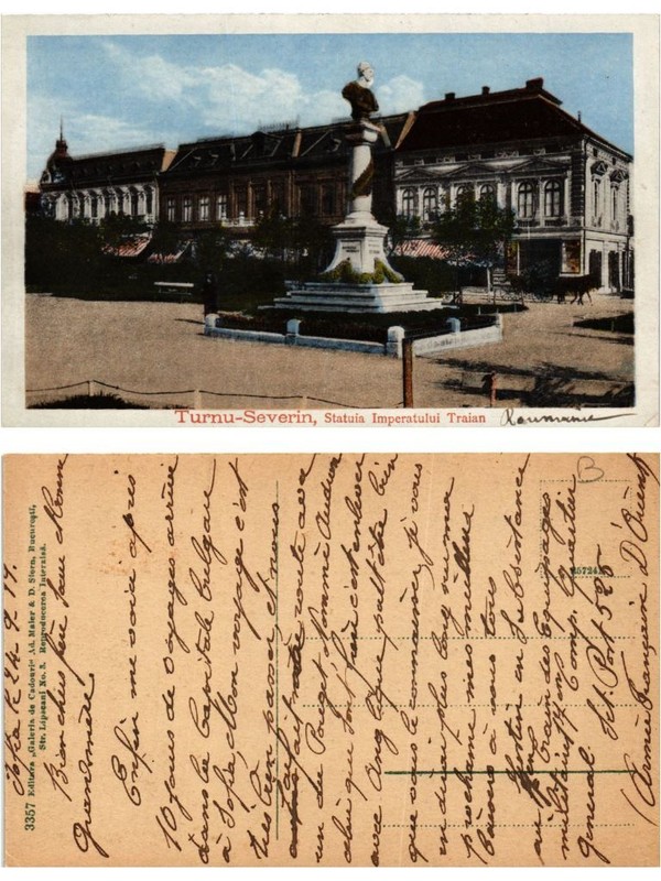 Cpa Turnu-Severin Statuia Imperatului Traian. Romania (501017)