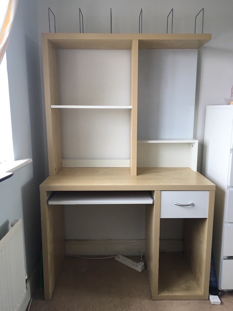 Ikea Desk (birch/white) in St Austell, Cornwall Gumtree
