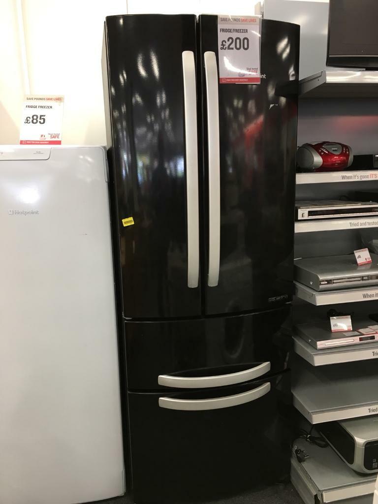 BHF N44, 0405 Black Hotpoint extra tall Fridge Freezer in Newcastle