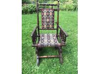 Child’s American turned wood rocking chair
