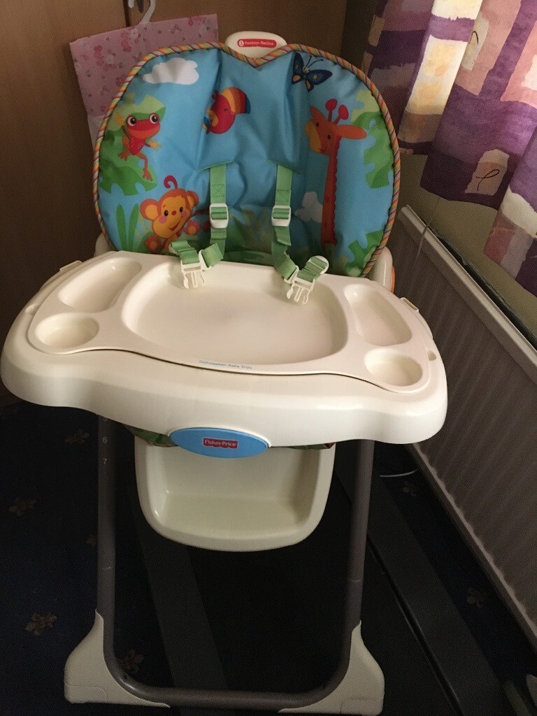 High chair, Fisher price easy fold high low chair in Kirkbyin