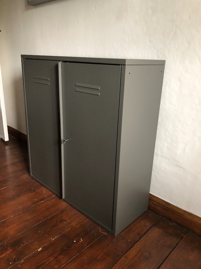 Grey IKEA cabinet with doors | in Hampton, London | Gumtree