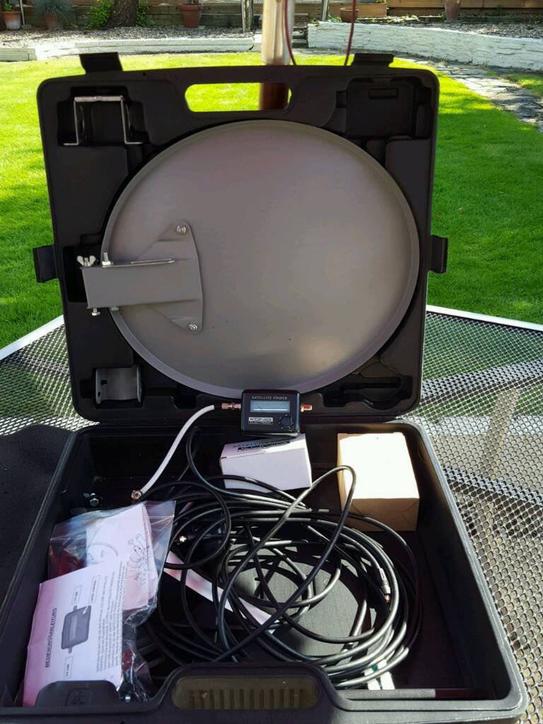 Konig Portable Satellite Dish and Finder Caravan or Camping in