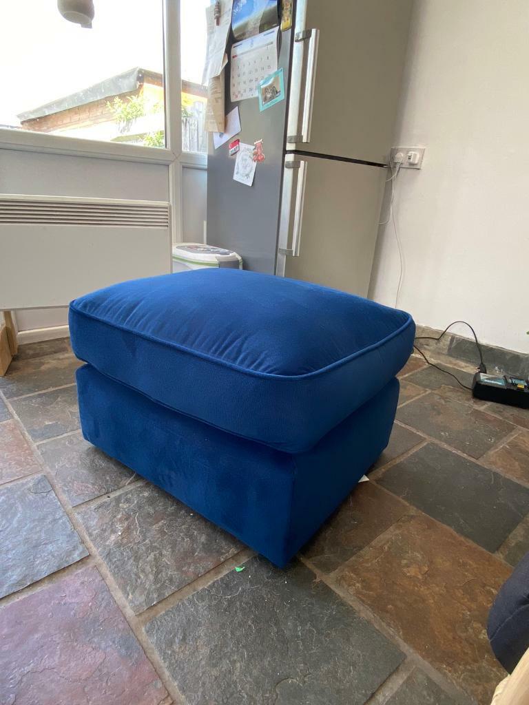 New footstool / poof navy blue SLF24 ‘Baron’ footstool | in Greenwich