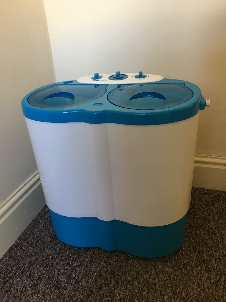 Nearly New Twin Tub Portable Washing Machine Spin Dryer Camping Caravan