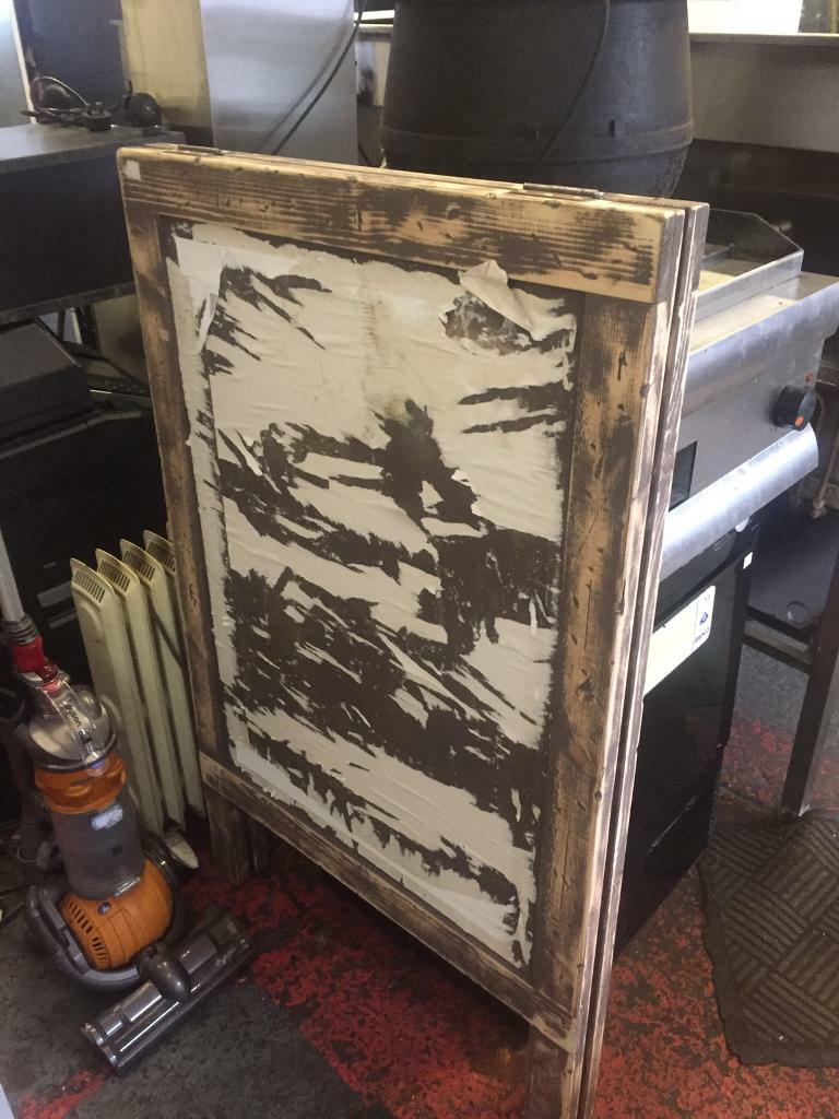 Wooden heavy duty V board for advertising. in Kinning Park, Glasgow