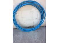 Blue polythene water pipe