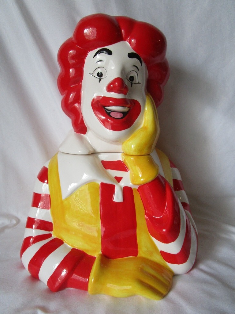 その他 McDonald's Ronald Mcdonald Cookie Jar Treasure Craft Ronald McDonald Ceramic Cookie Jar 12.5
