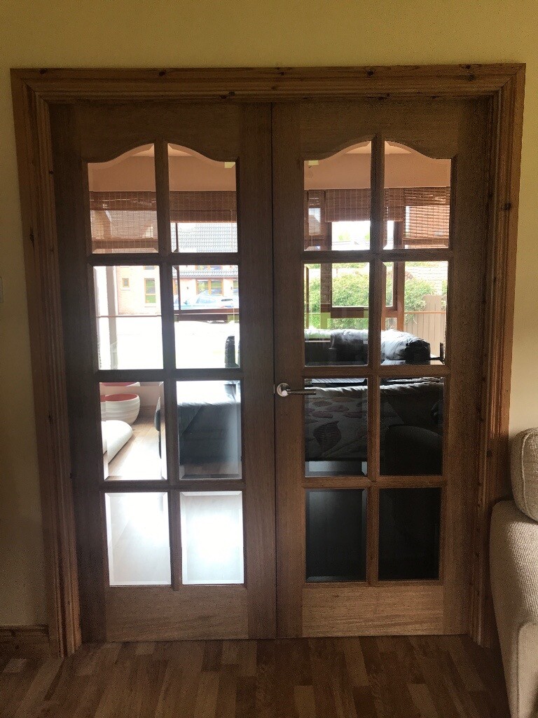 Two Pairs of Internal Oak Double Doors in Newtownabbey, County Antrim