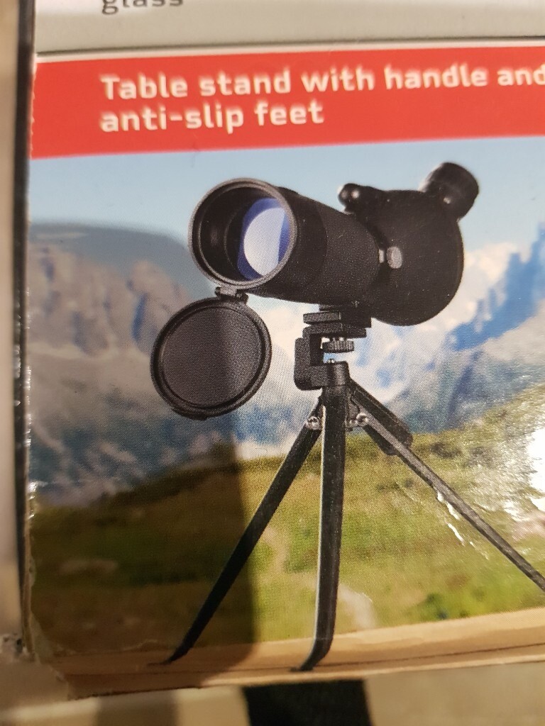 Auriol 20_ 60 x 60 spotting scope and table tripod in Luddendenfoot