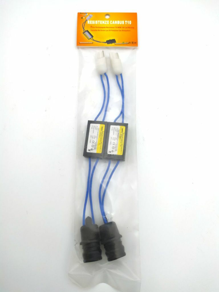 Coppia Resistenze Canbus T10 - W5w Elimina Errore Luce Fulminata Luci A Led awe