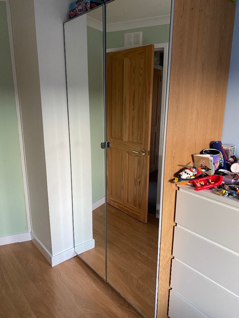 Ikea Pax Wardrobe With Mirrored Doors In Glenrothes Fife Gumtree