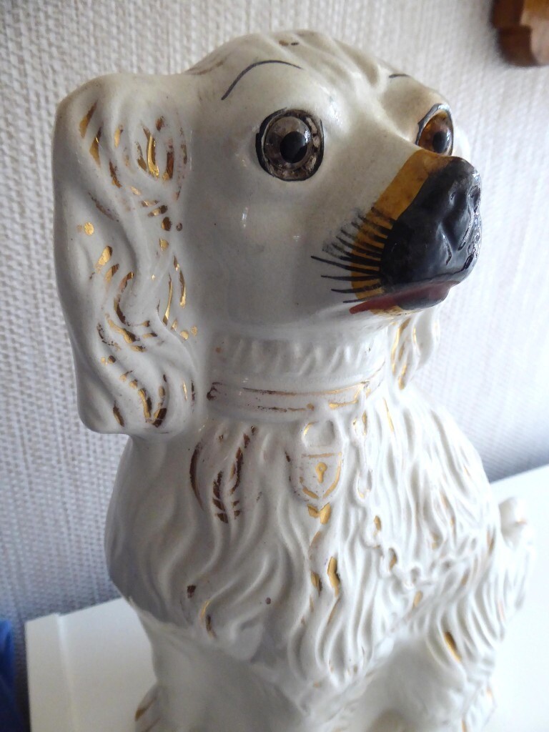 Vintage. Antique Staffordshire Fireside Dog. China ornament. Great
