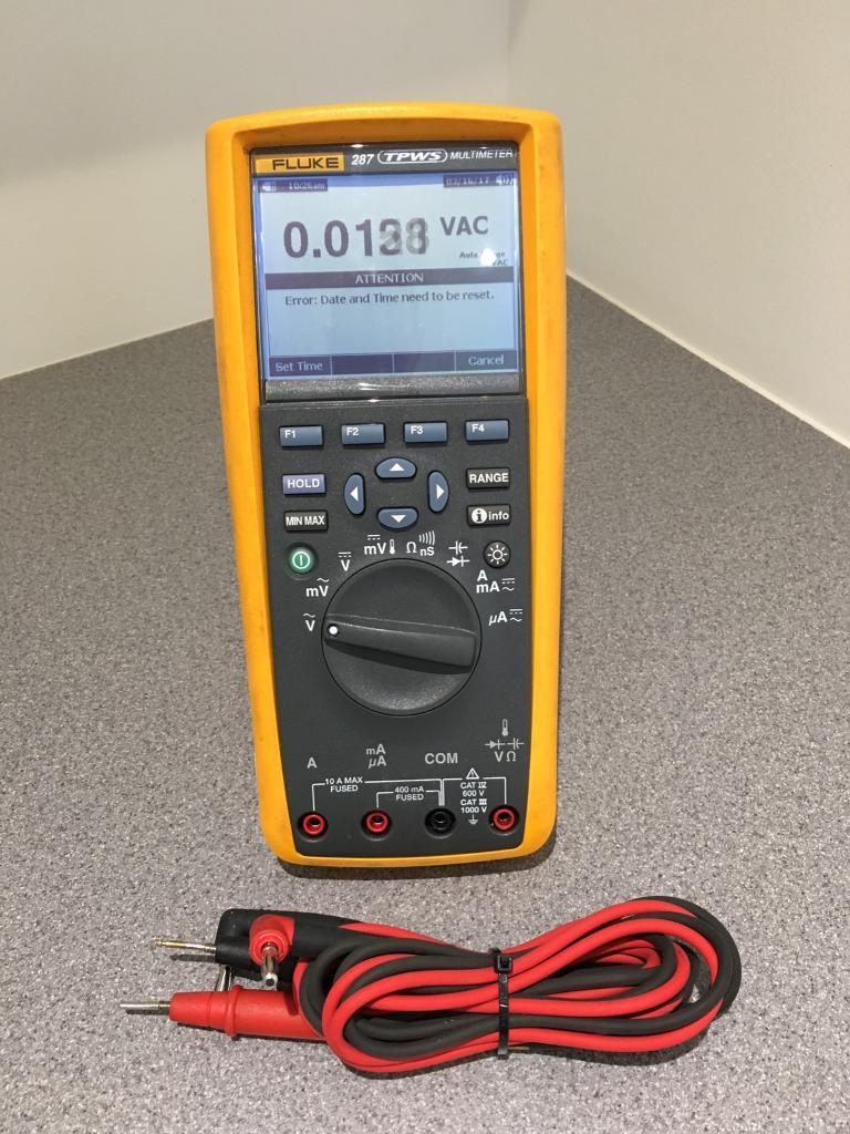 FLUKE 287 RAILWAY TPWS TRUE RMS DIGITAL MULTIMETER GRAPHICAL DATA