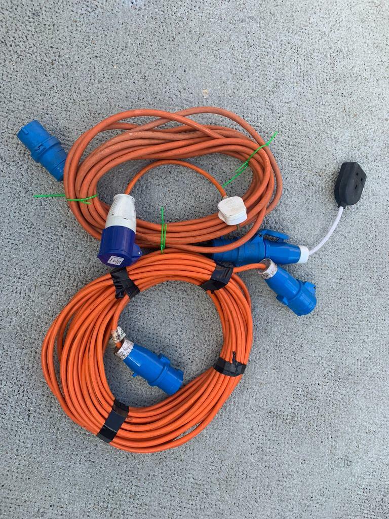 Caravan electric cables, generator cables, camping, track days in