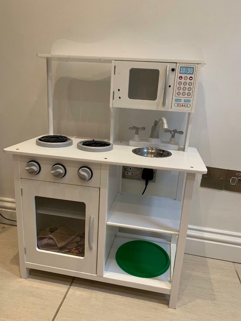 Wooden play kitchen white children kids in Kensington, London Gumtree