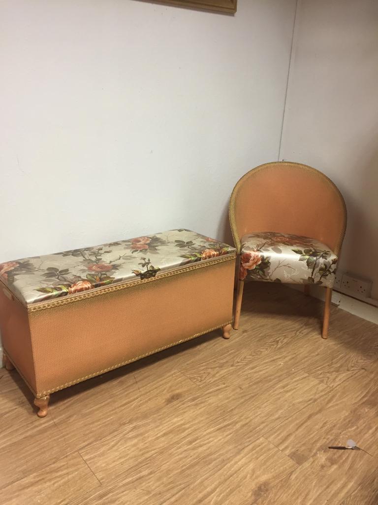 Vintage sirrom ottoman & chair Lloyd loom in Kirkintilloch, Glasgow