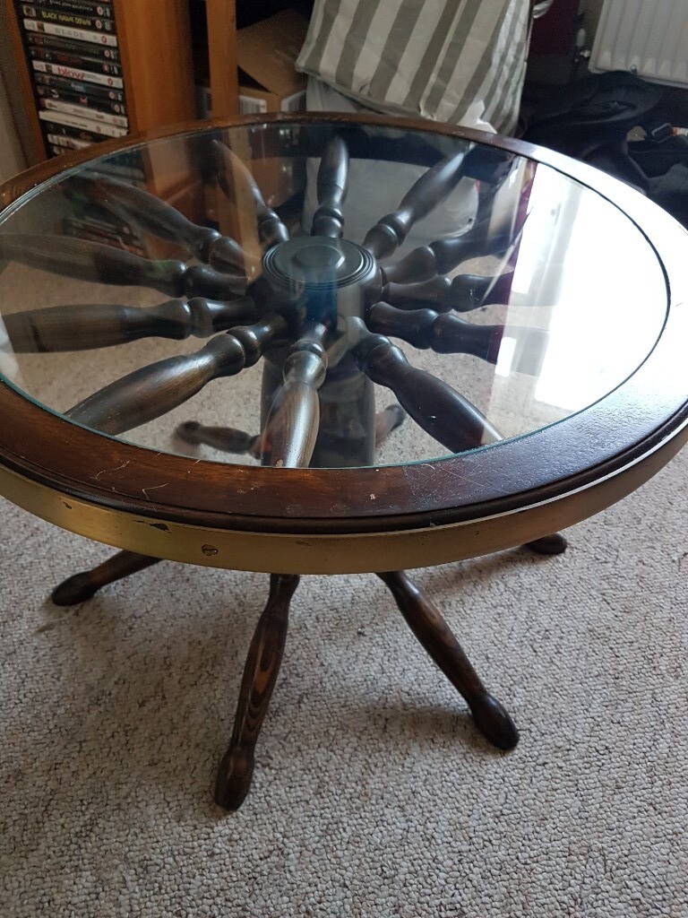 Oak Wagon Wheel Side Table In Stanway Essex Gumtree