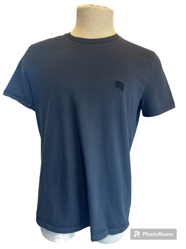 BURBERRY｜SHORT-SLEEVED ROUND NECK T-SHIRTS (Logo t-shir Burberry Logo Round Neck Short Sleeve Navy Blue 80038291