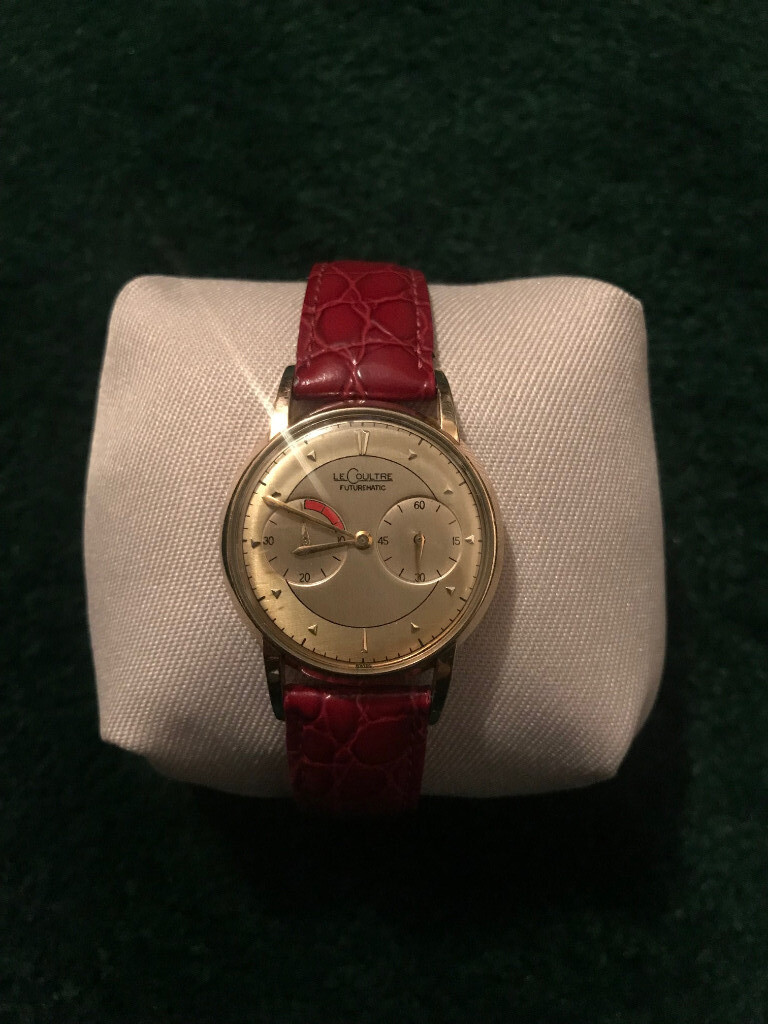 Vintage 1951 10K Gold Filled Jaeger Lecoultre Futurematic Mens Dress